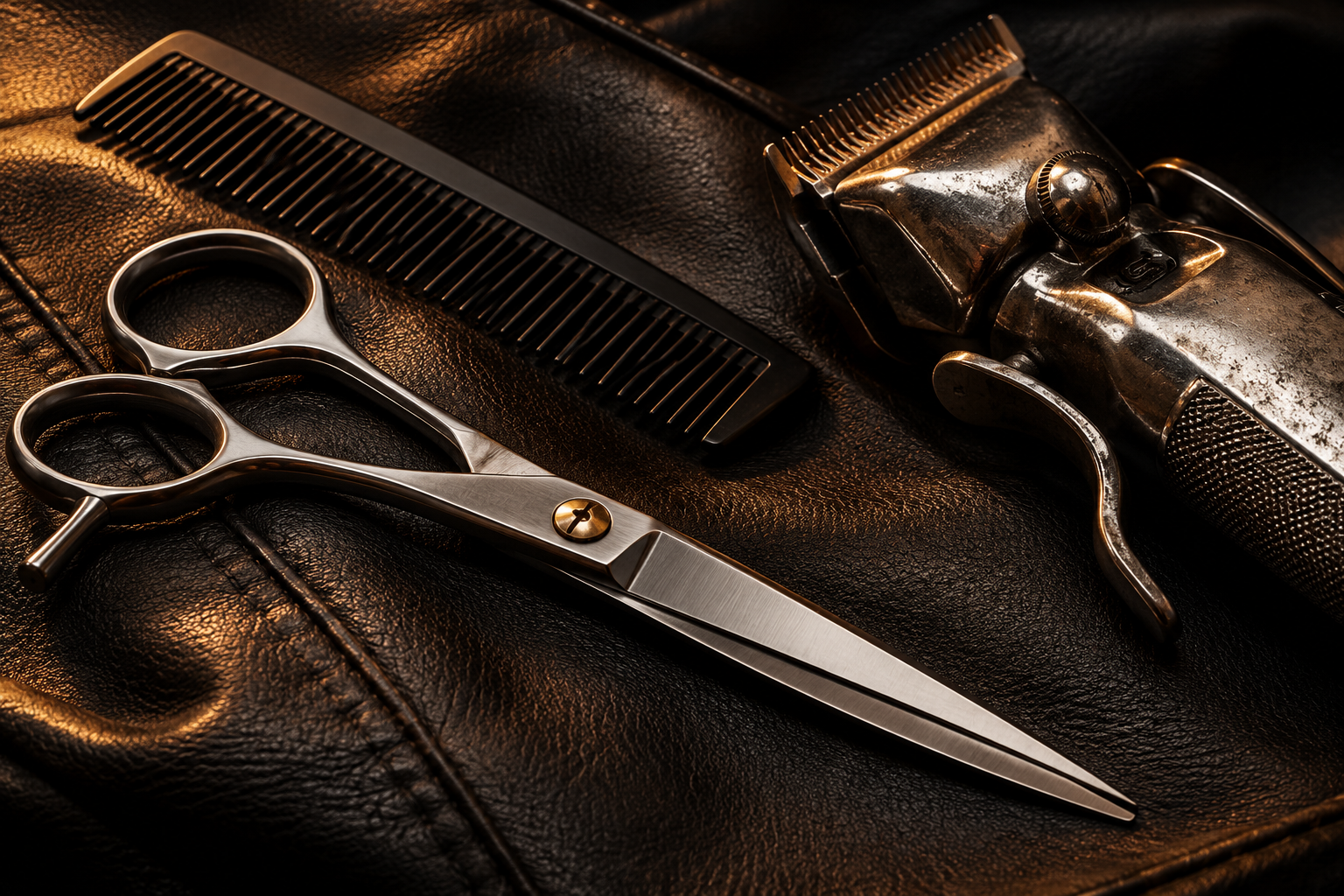 Herramientas de barbería en una fotografía ilustrativa